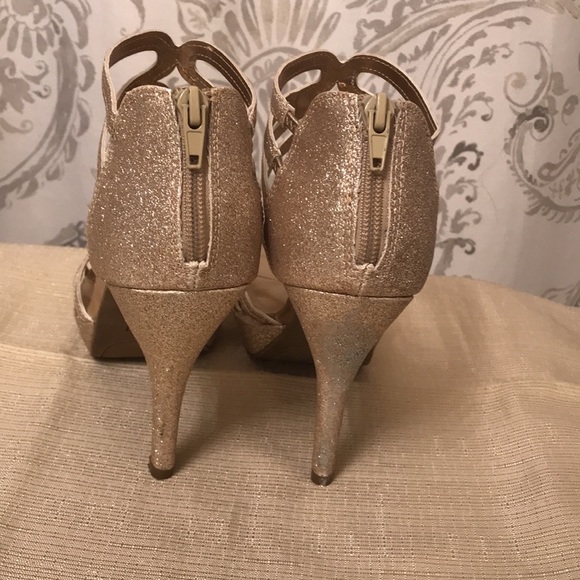 Gold Glitter Heels - Picture 5 of 10